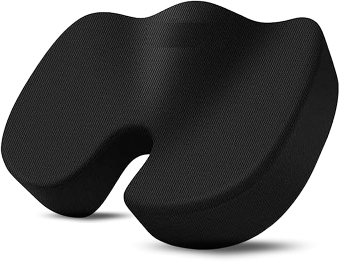 Seat Cushion - Non-Slip Memory Foam Orthopedic Gel & Coccyx Cushion for Office Chair - Car Seat Cushion - Tailbone Pain Sciatica & Back Pain Relief